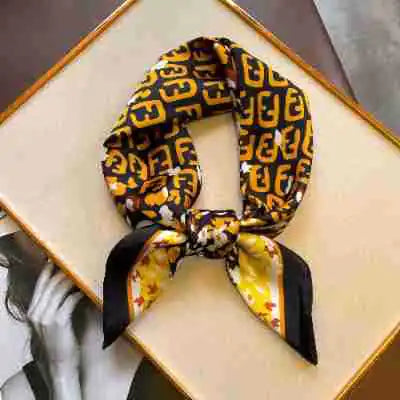 Luxury Floral Letter Scarf 70cm Silk for Professionals