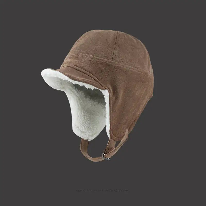 Warm Furry Suede Pilot Locomotive Lei Feng Hat