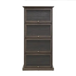 Glass Display Cabinet 4 Tier Glass Display Cabinet Storage Curio Cabinet With Flip Up Glass Doors, Collectors Showcase Toy  Organizers Rack, Bookcase For Living Room BRO