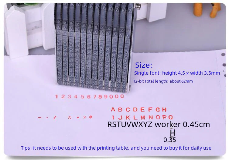 Multi-Use Rotary Stamp with Adjustable Dates and Symbols