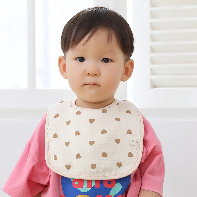 6-Layer Cotton Bib for Babies with U-Shape Design