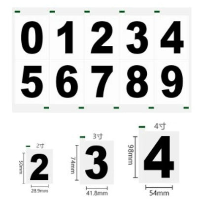 High-Temperature Reflective Waterproof PVC Number Sticker