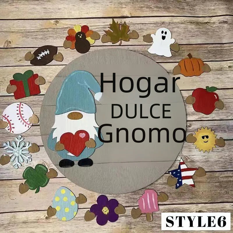 Creative Wooden Plaque with Replaceable Designs