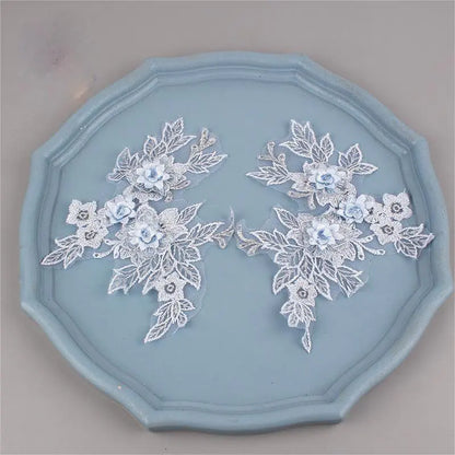 Colorful 3D Lace Applique Flower Patch for Clothing