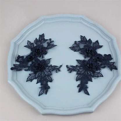 Colorful 3D Lace Applique Flower Patch for Clothing
