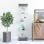 Glass Display Cabinet 4 With Gantry, Floor-to-ceiling Rare Bookshelf, Suitable For Living Room, Bedroom, Office