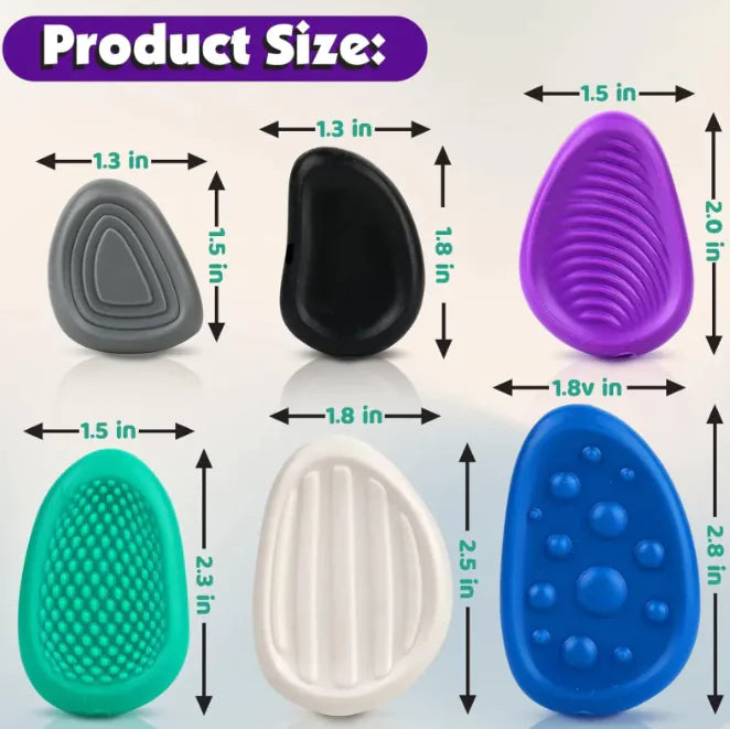 Children's Sensory Stone Texture Soft Fidget Decompression Toys (6-Pack)