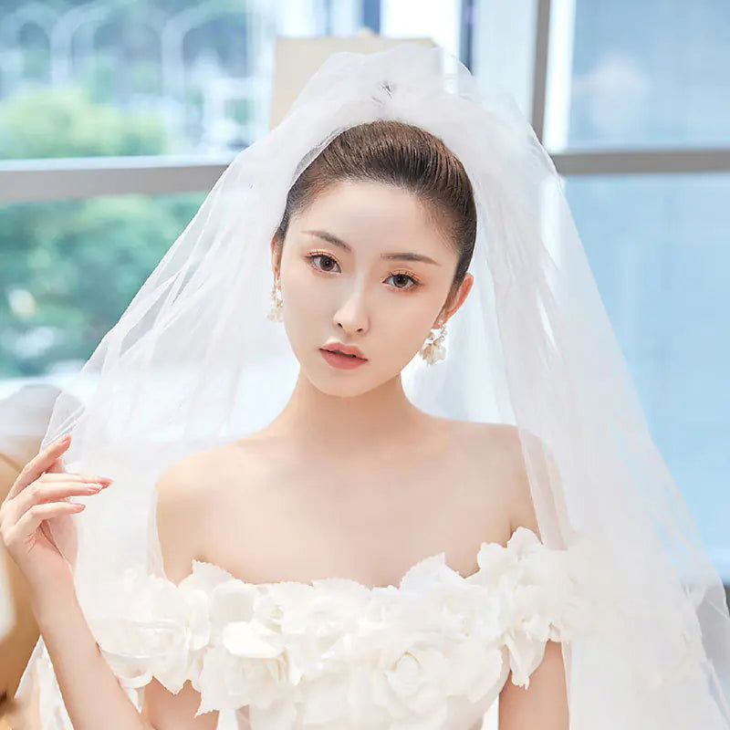 Sweet Bride Veil - Simple Elegant Wedding Accessory