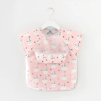 Waterproof Long Sleeve Kids Smock Apron for Eating
