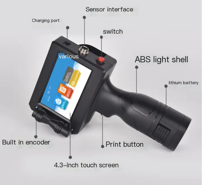 Handheld Laser Inkjet Printer for Production Dates