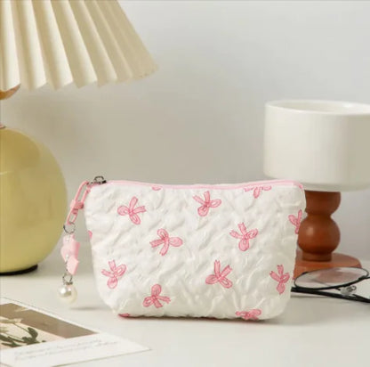 Bow Clutch Cosmetic Bag
