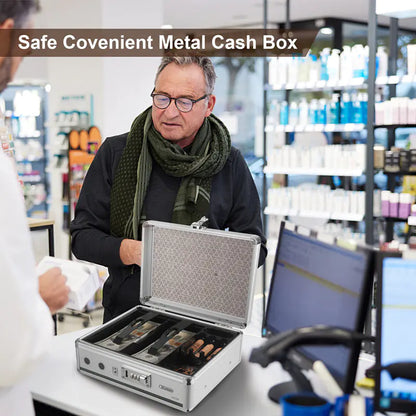 Portable Multi-Functional Cash Register Box in Aluminum