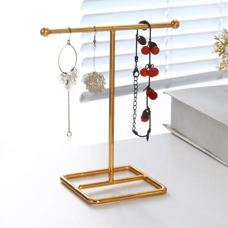 Creative Iron Jewelry Display Stand for Rings and Necklaces