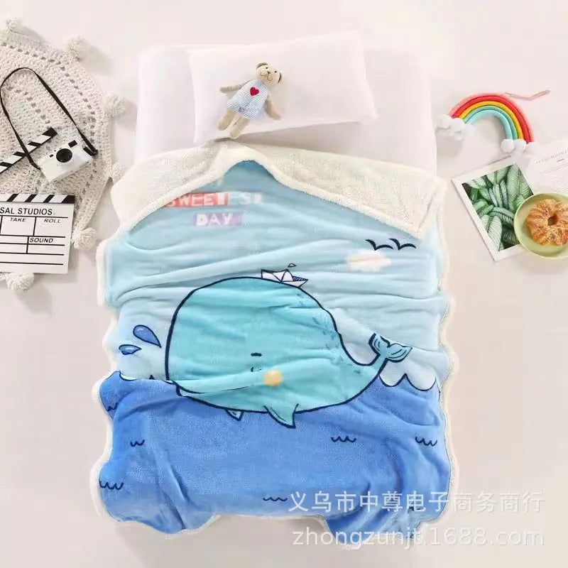 Double Layer Thick Cloud Blanket for Kids and Infants