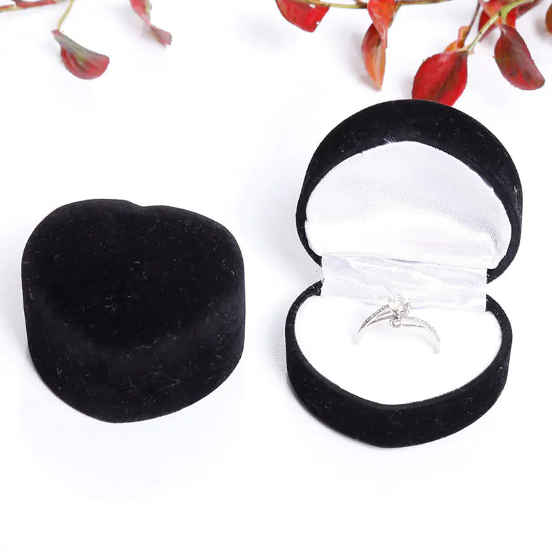 Factory Direct Supply Plush Heart Ring Box for Jewelry