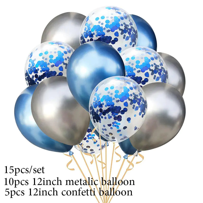12-Inch Thick Metallic Sequin Balloon Set for Parties