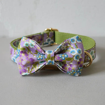 Purple Zephyr Dog Collar and Leash Set