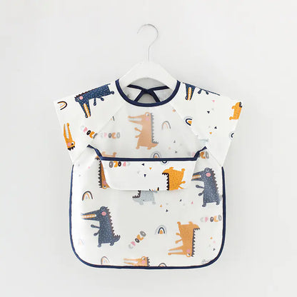 Waterproof Long Sleeve Kids Smock Apron for Eating
