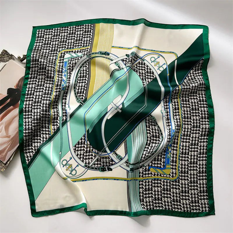 Luxury Floral Letter Scarf 70cm Silk for Professionals