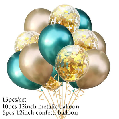 12-Inch Thick Metallic Sequin Balloon Set for Parties