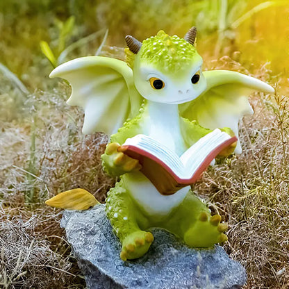 1 Unit Cartoon Dinosaur Resin Reading Book Decor