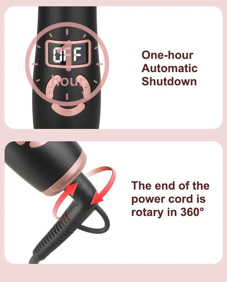 Automatic LCD Curling Iron 25mm Temperature Control