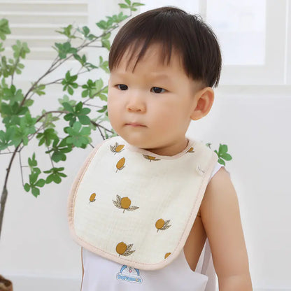 6-Layer Cotton Bib for Babies with U-Shape Design