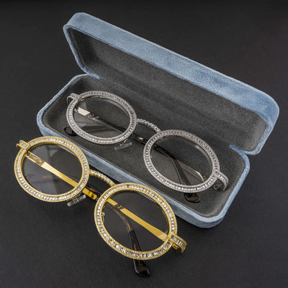 Trendy High-End Metal Diamond-Studded Sunglasses