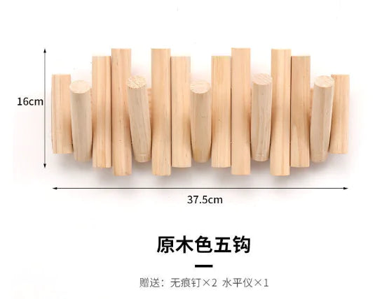 WoodLock Luxe Premium Wooden Wall Hook (One Set)