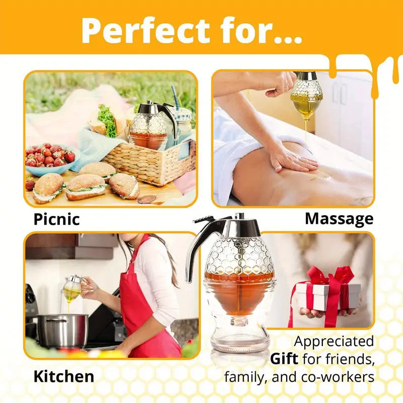 Honey Separator with No Drip Design and Large Capacity