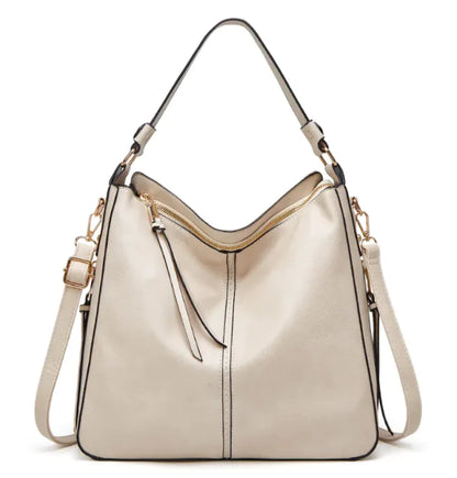 Hobos Zipper Bucket Bag with Adjustable Shoulder Strap – Large Capacity Messenger Handbag for Women