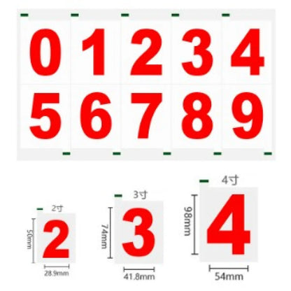 High-Temperature Reflective Waterproof PVC Number Sticker