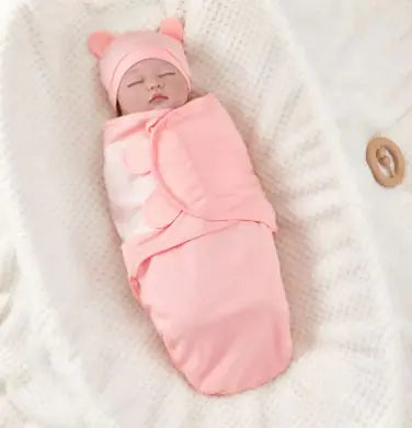 Cotton Swaddle Blanket & Hat Set | Newborn