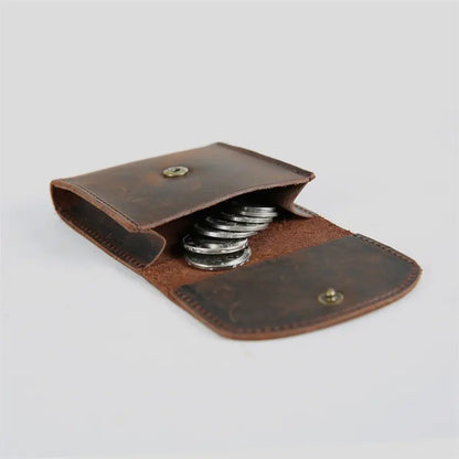 Retro Cowhide Mini Coin Wallet