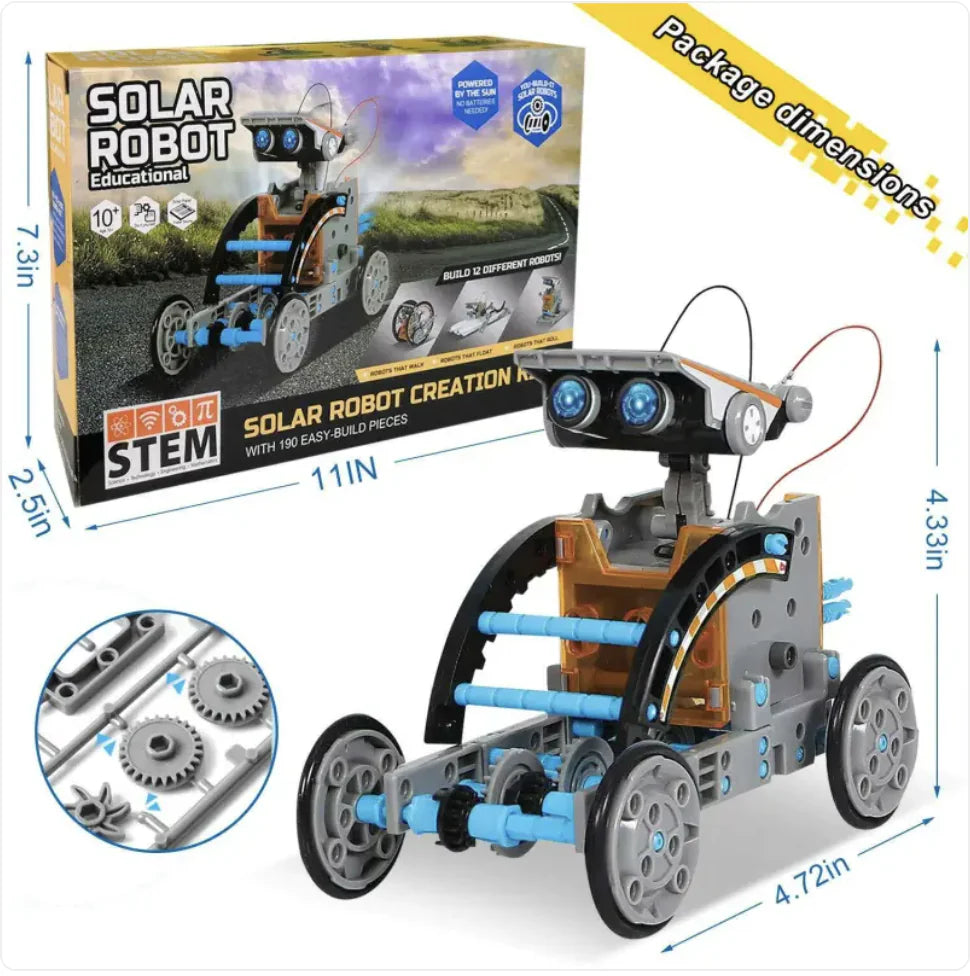 12-in-1 Solar Powered DIY Toy Car