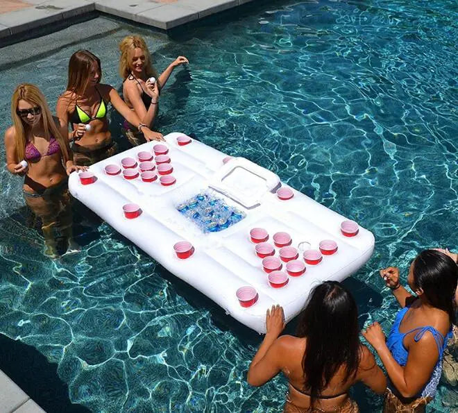 Inflatable Beer Pong Pool Table with Cooler