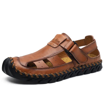 Men's Genuine Leather Non-Slip Beach Sandals