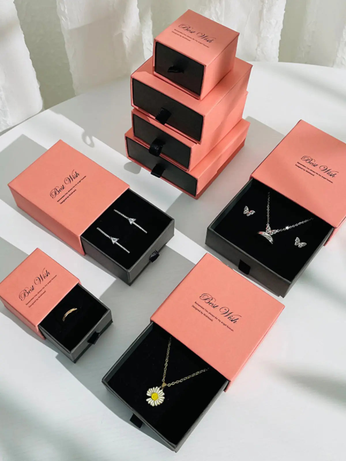 Jewelry Gift Box for Necklaces, Rings, Earrings Storage