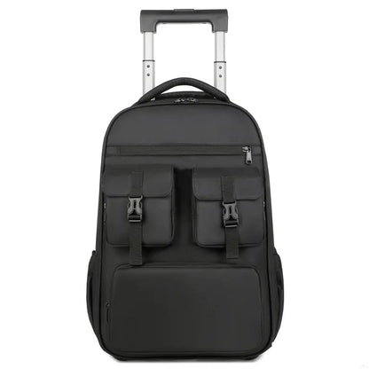 Expandable Airbag Trolley Backpack for Men