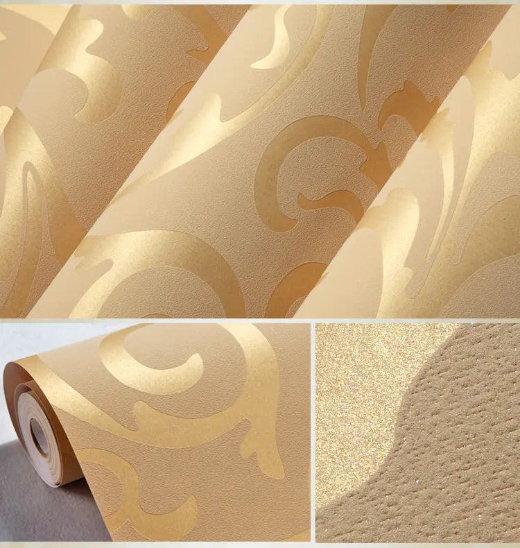 Minimalist European 3D Non-Woven Fabric Wallpaper