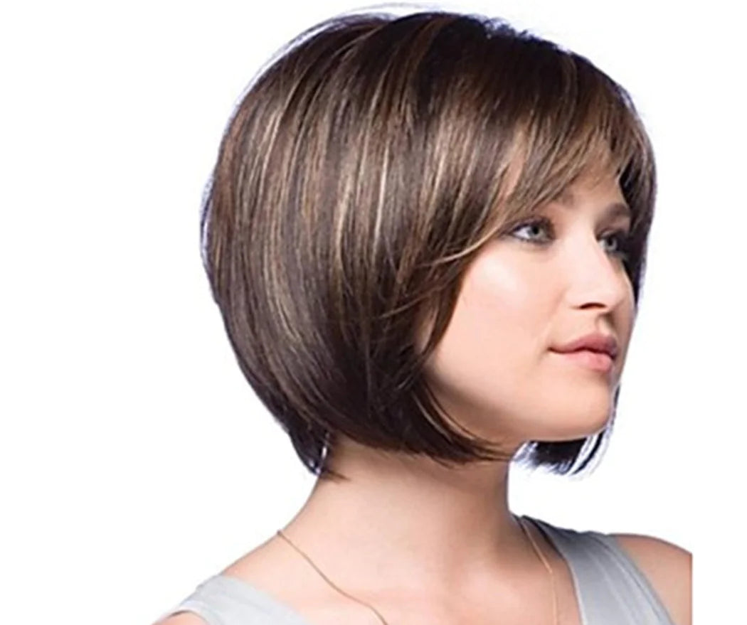 Fashionable Short Brown Wig