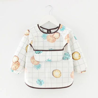 Waterproof Long Sleeve Kids Smock Apron for Eating