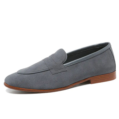 Men's Summer Leather Loafers - Casual Slip-On Shoes