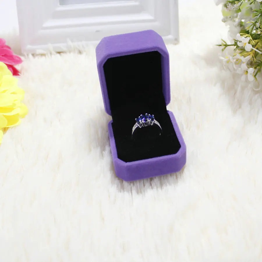 Pink Velvet Jewelry Box for Rings and Accessories