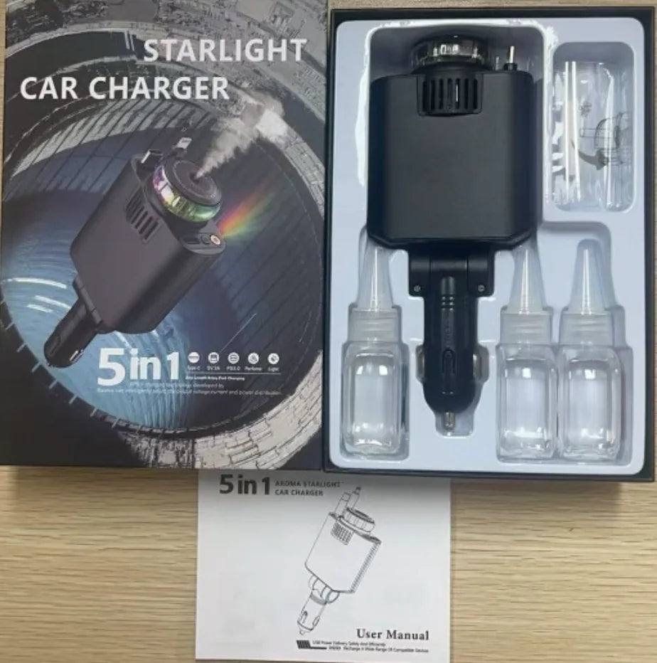 Dual-Port Car Charger with UV Light
