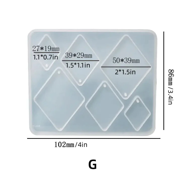 DIY Geometric Crystal Epoxy Silicone Mold Set