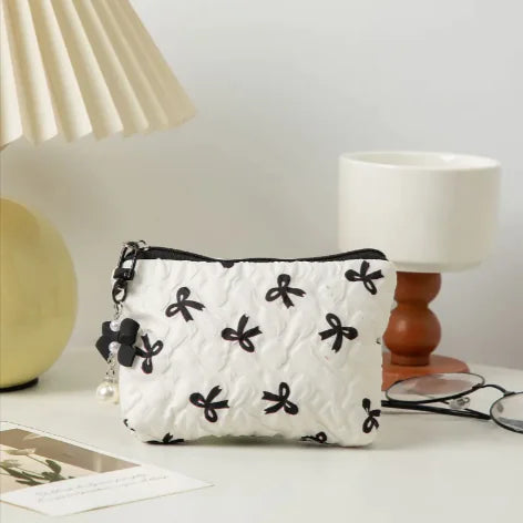 Bow Clutch Cosmetic Bag