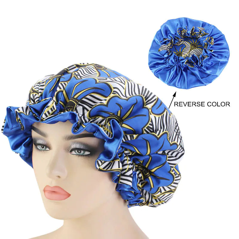 Fashionable Leopard Floral Striped Chemotherapy Hat