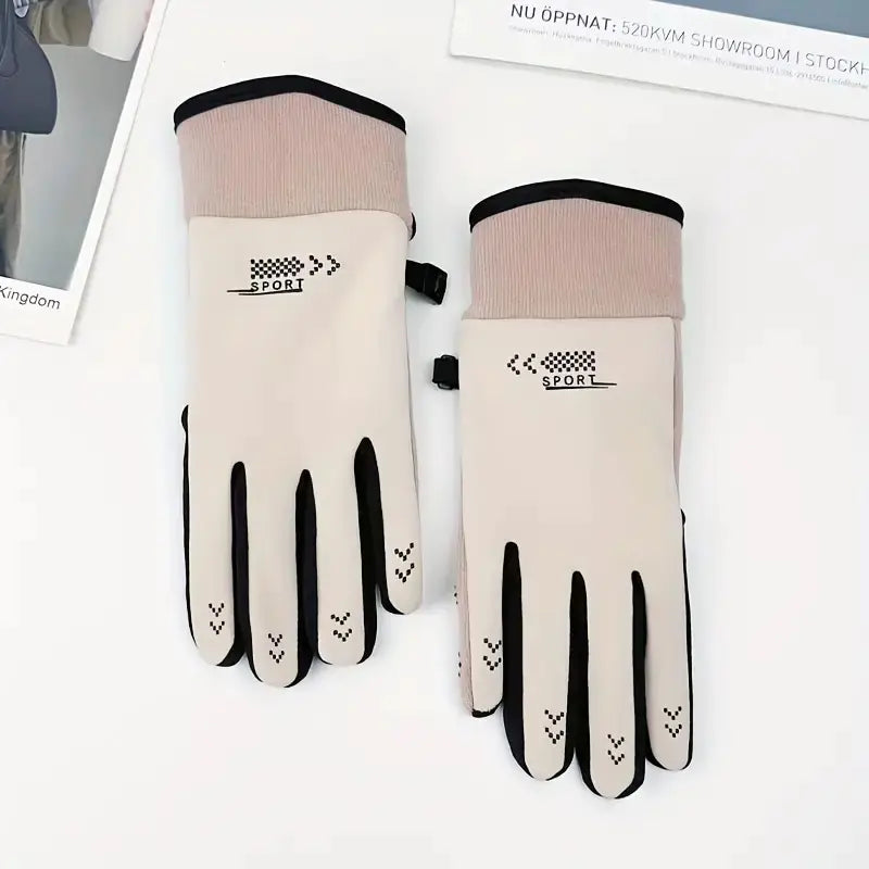 DeRong Women's Lightweight Velvet Windproof Gloves