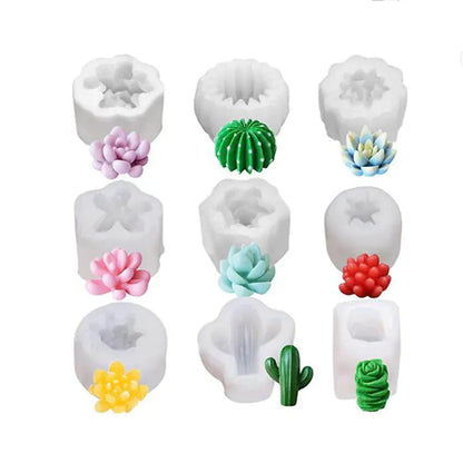 3D Succulent Silicone Mold for Candles and Soaps
